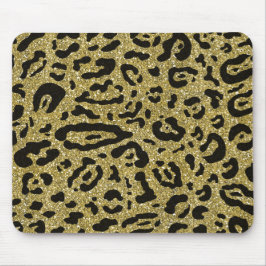 Alfombrilla De Ratón Impresión de Animal Leopardo Guepardo Negro Brillo