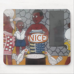 Alfombrilla De Ratón Impresión de arte casero tradicional africano