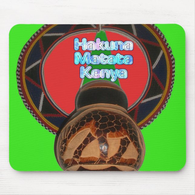 Alfombrilla De Ratón Impresión de arte de Hakuna Matata en Kenia (Frente)