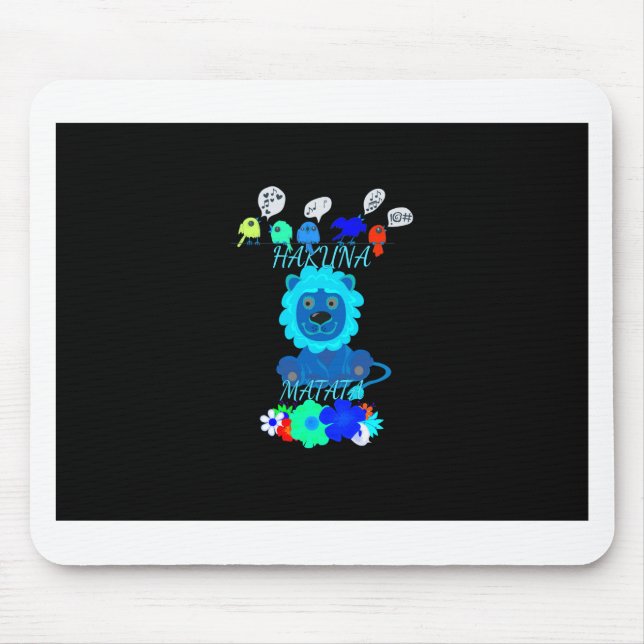 Alfombrilla De Ratón Impresión de arte sobre el león de Hakuna Matata (Frente)
