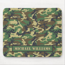 Alfombrilla De Ratón Impresión de camo militar de Woodland - Personaliz