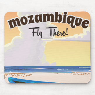 Alfombrilla De Ratón Impresión de cartel de viaje a Mozambique