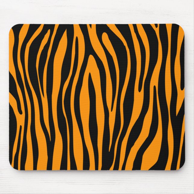 Alfombrilla De Ratón Impresión de cebra Naranja Princeton (Frente)