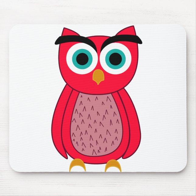 Alfombrilla De Ratón Impresión de foto de búho (Frente)