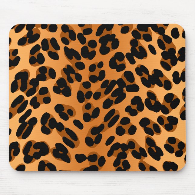 Alfombrilla De Ratón Impresión de leopardo (Frente)