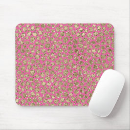 Alfombrilla De Ratón Impresión de Leopardo Glitz rosa dorado