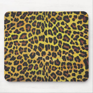 Alfombrilla De Ratón Impresión de leopardo marrón y amarillo