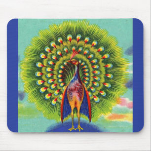 Alfombrilla De Ratón impresión de pavo real divertida