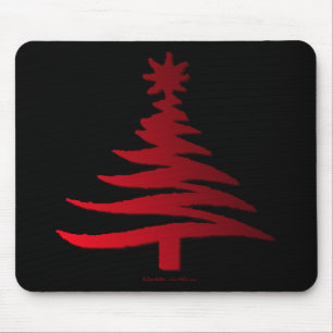 Alfombrilla De Ratón Impresión de plantilla de árbol de Navidad moderno