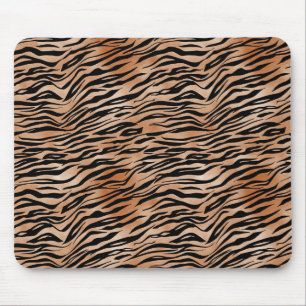 Alfombrilla De Ratón Impresión de tigre negro naranja