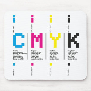 Alfombrilla De Ratón Impresión de tinta CMYK del diseñador gráfico