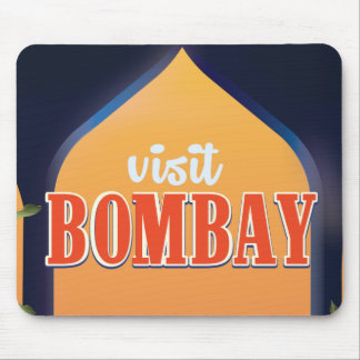 Alfombrilla De Ratón Impresión de viaje vintage de Bombay.