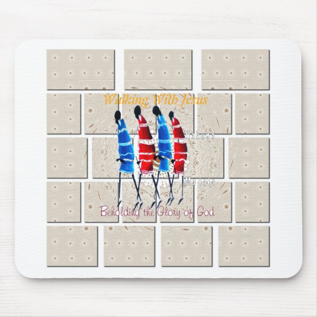 Alfombrilla De Ratón Impresión del arte cristiano masái morans (Frente)