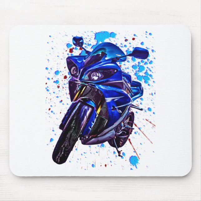 Alfombrilla De Ratón Impresión del arte de Yamaha YZF R1 (Frente)