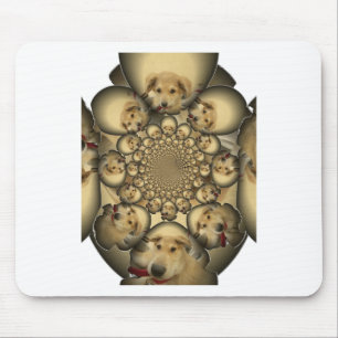 Alfombrilla De Ratón Impresión del arte del kaleidoscopio de cobre