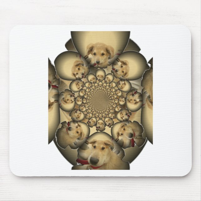 Alfombrilla De Ratón Impresión del arte del kaleidoscopio de cobre (Frente)