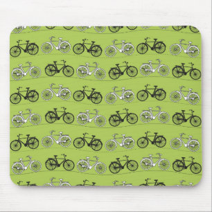 Alfombrilla De Ratón Impresión del modelo de las bicicletas del verde