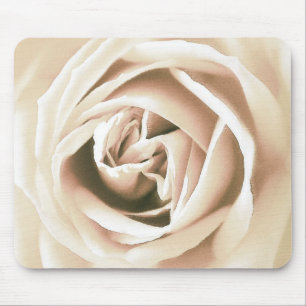 Alfombrilla De Ratón Impresión del rosa blanco