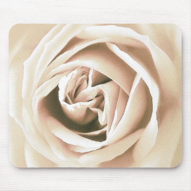 Alfombrilla De Ratón Impresión del rosa blanco (Frente)