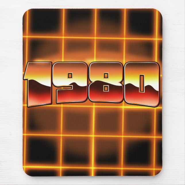 Alfombrilla De Ratón Impresión electrónica de lienzo 1980 (Frente)