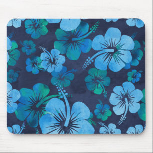 Alfombrilla De Ratón Impresión floral Aloha Blue Hawaiian Hibiscus