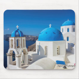 Alfombrilla De Ratón Impresión fotográfica de Santorini, Grecia