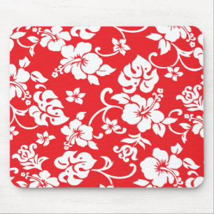 Alfombrilla De Ratón Impresión hawaiana roja retra Mousepad de la
