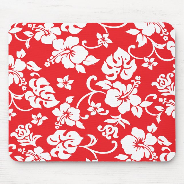 Alfombrilla De Ratón Impresión hawaiana roja retra Mousepad de la (Frente)