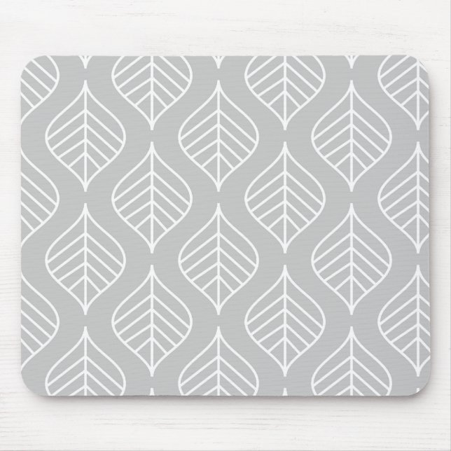 Alfombrilla De Ratón Impresión Mousepad - gris de la hoja (Frente)