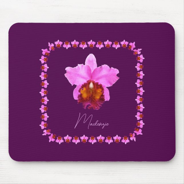 Alfombrilla De Ratón Impresión personalizada de Cattleya Orchid (Frente)