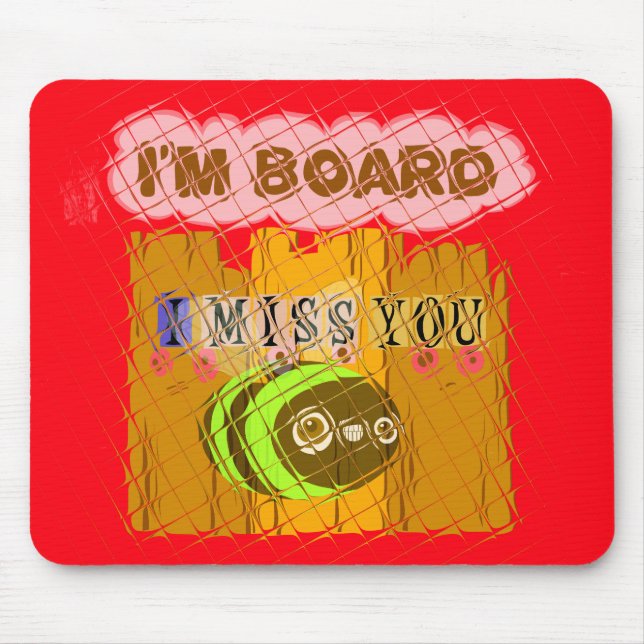 Alfombrilla De Ratón Impresión Quirky Bee Art (Frente)