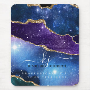 Alfombrilla De Ratón Impresionante Agate Gold Purpurina