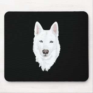 Alfombrilla De Ratón Impresionante Husky Siberiano Blanco - Nieve blanc