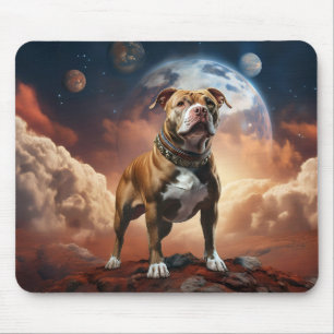 Alfombrilla De Ratón Impresionante imagen de un perro Pitbull en Marte!