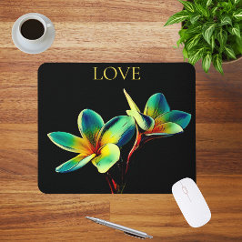 Alfombrilla De Ratón Impresionante Plumeria Acuarela Tema Mousepad
