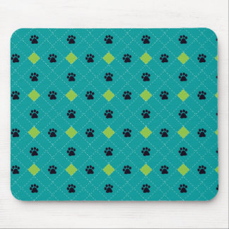 Alfombrilla De Ratón Impresiones de pintura verde argyle