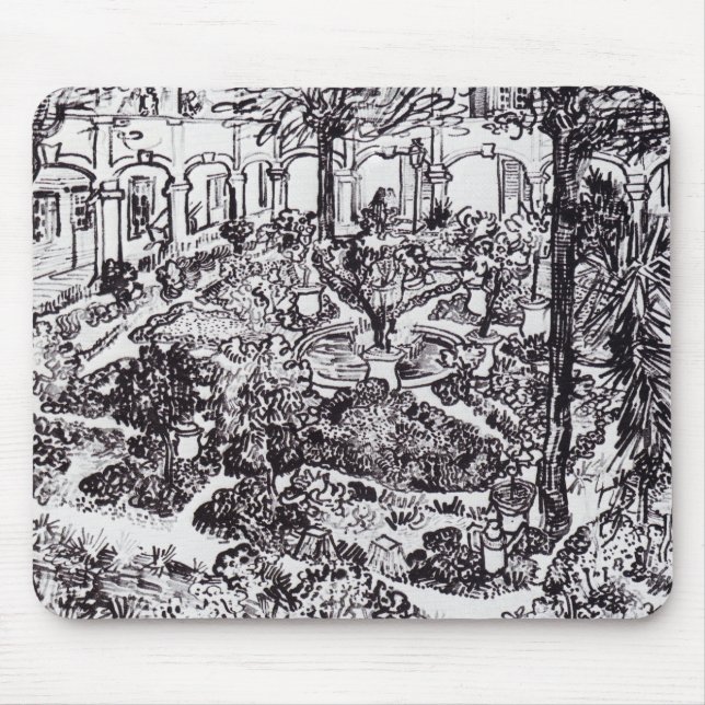 Alfombrilla De Ratón Impresionismo: Vincent Van Gogh Garten des Hospita (Frente)