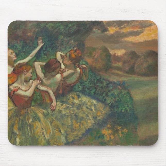 Alfombrilla De Ratón Impresionista de los cuatro bailarines Edgar Degas (Frente)