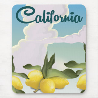 Alfombrilla De Ratón Impreso de viaje por el Vintage de California Lemo