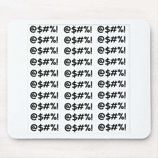 Alfombrilla De Ratón Improperios del dibujo animado (Frente)