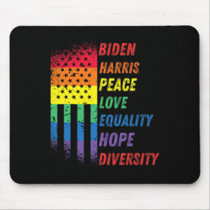 Alfombrilla De Ratón Inauguración de Harris Rainbow American Flag Noved