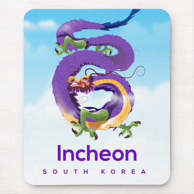 Alfombrilla De Ratón Incheon Corea del Sur Dragón (Frente)