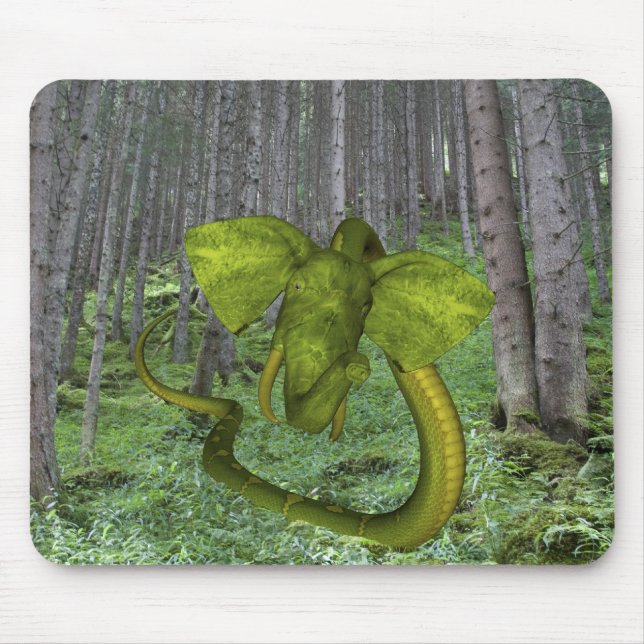 Alfombrilla De Ratón Increíble Elefante Python (Frente)
