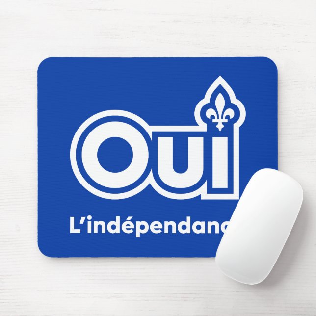 Alfombrilla De Ratón Indépendance du Québec OUI (Con ratón)