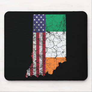 Alfombrilla De Ratón Indiana - Bandera irlandesa americana Día de San P
