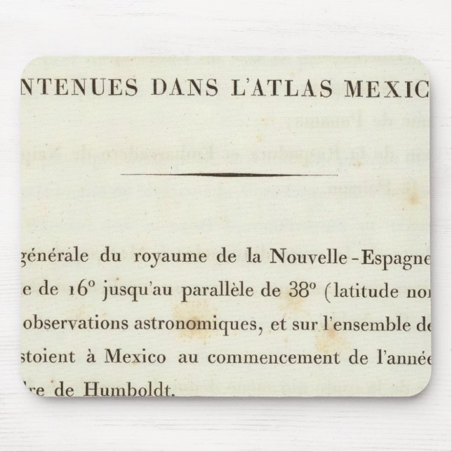 Alfombrilla De Ratón Índice 1 Nueva España (Frente)