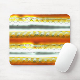 Alfombrilla De Ratón Indignantes rayas abstractas en naranja y gris