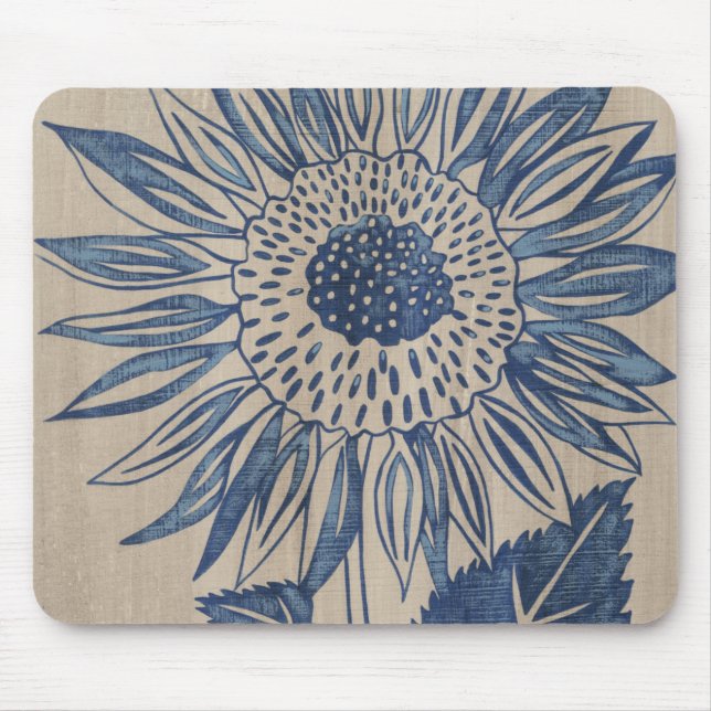Alfombrilla De Ratón Indigo Sunflower (Frente)