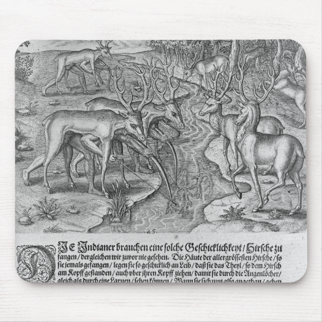 Alfombrilla De Ratón Indios de la Florida que cazan ciervos (Frente)