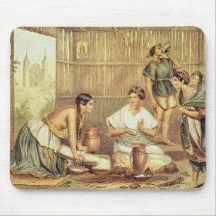Alfombrilla De Ratón Indios que preparan las tortillas